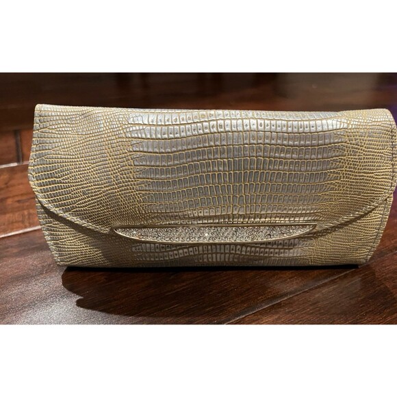 Judith Leiber Lizard Crystal Sunglass Case Clutch - Picture 2 of 10